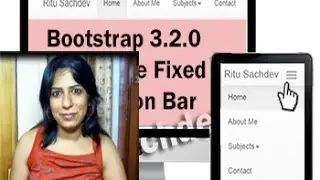 8)Bootstrap 3 Responsive and Fixed Menu Bar (Navigation Bar)