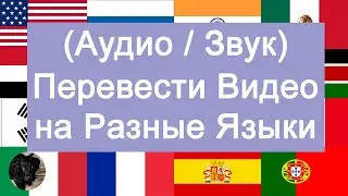 Как перевести видео на разные языки.  Это включает в себя аудио и звук.