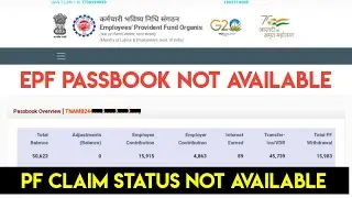 EPF Passbook Not available Telugu