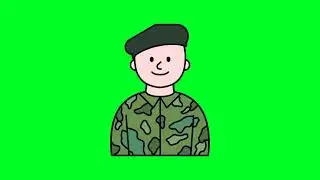 army man green screen animation video