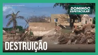 Avanço do mar provoca destruição e engole parte de distrito no litoral do RJ