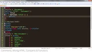 4 - PHP Basics -  Mixing HTML   Constants   Functions