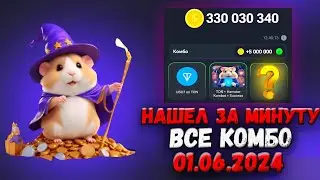 Сегодня! Хамстер Комбат Комбо карты 1 июня! Combo Hamster Kombat