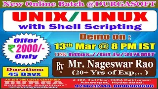 UNIX/LINUX Online Training @ DURGASOFT