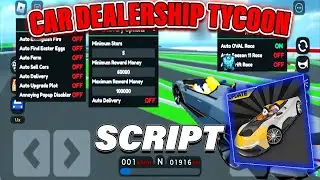 Car Dealership Tycoon Script / Hack GUI | Auto Farm, Auto Delivery, Auto Races, Auto Upgrade & More