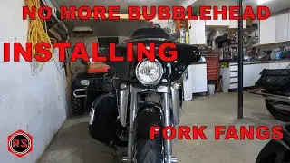 Installing fork wind deflector on a 08 Street Glide