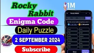 Rocky Rabbit Enigma reward | Rocket Rabbit Combo|Rocky Rabbit Enigma New Features Solve 2 SEPTEMBER