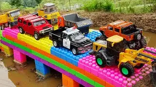 Build Bridge Blocks Car Toys 자동차 블럭다리 만들기