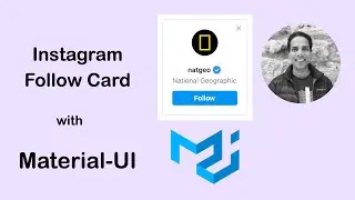 Creating Instagram Follow Card with Material-UI