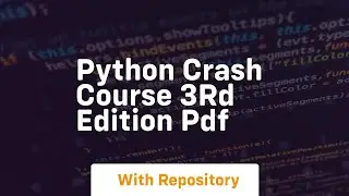 python crash course 3rd edition pdf