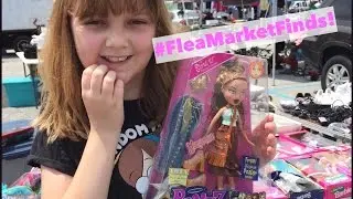 Flea Market Finds! Banana & BFF KGirl's Amazing $8 Bratz Finds at New Castle County Farmers Market!