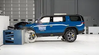 2023 Rivian R1S updated moderate overlap IIHS crash test