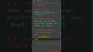 3 Useful Tuple Features in One Code in Python #coding #code #programming