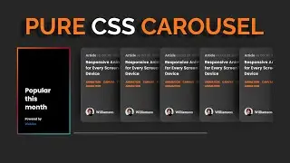 How to Create Carousel For Your Website | Pure CSS Tutorial