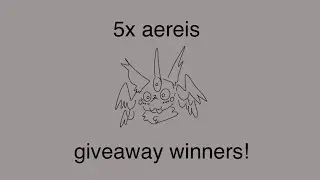 AEREIS GIVEAWAY WINNERS | creatures of sonaria