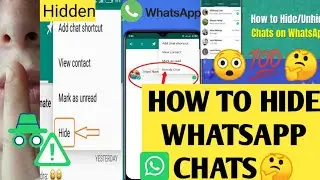 How to hide WhatsApp chats. How can I hide my WhatsApp chat from others? hidden trick WhatsApp user