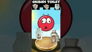 Red ball eating SKIBIDI TOILET .Red Ball 4 mukbang animation 
