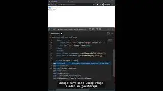 How to change font size using range slider in javascript 