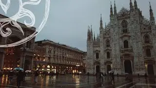 Walking in Milano under the Rain, Italy (Real Ambience sound)