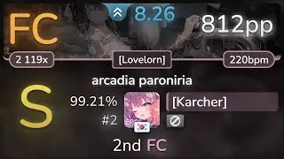 8.3⭐ [Karcher] | Kitamura Eri - arcadia paroniria [Lovelorn] 99.21% (#2 812pp FC) - osu!