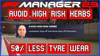 Avoid High Risk Kerbs - 50% Less Tire Wear - F1 Manager 2023