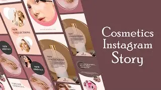 Makeup Cosmetic Instagram Story Motion Graphic Animation | After Effects Templates | Copyright Free