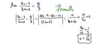 Establishing the limit of a rational function using epsilon-N