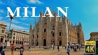 Milan Walking. Italy Walk. Walking Duomo Square to Velasca Tower. Walking Tour in Milan. Milano Walk