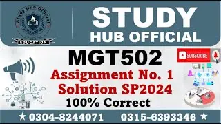 MGT502 Assignment 1 Solution Spring 2024, MGT502 Assignment 1 solution 2024, MGT502 assig 1 solution