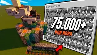 Cómo Hacer una Granja de Cobblestone de 75000+ Items/Hora | Minecraft 1.20