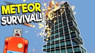 LEGO BUILDING METEOR SURVIVAL CHALLENGE! - Brick Rigs Gameplay Challenge - Lego Building Destruction