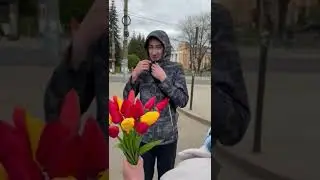 Мир не без добрых людей. Смолянин купил цветы у бабушки и подарил проходившей мимо женщине