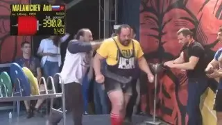 Андрей Маланичев - Становая тяга 390 кг / Andrey Malanichev - deadlift 390 kg RAW