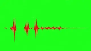 Audio Spectrum Visualizer Green Screen 4K 2019 | Line Visualizer with Red line Sharp Bars