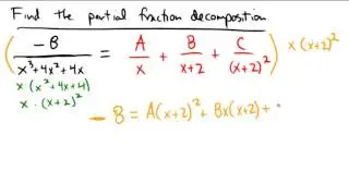 Finding partial fraction decomposition with some factors are repeated