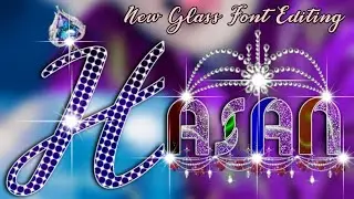 New Multicolor glowing glass font editing || How to make multiple glass font on mobile by pixlb+pscc