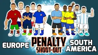 ⚽️Penalty Shoot-Out: Europe vs South America⚽️ (Feat Ronaldo Messi Neymar Mbappe + more penalties)