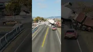 Realistic Highway Car Crashes #131
