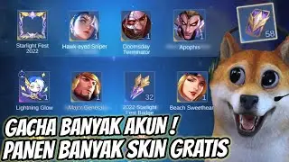 AWAS NYESAL GACHA DISINI ! NEKAT GACHA DI BANYAK AKUN DEMI PANEN BANYAK SKIN ML