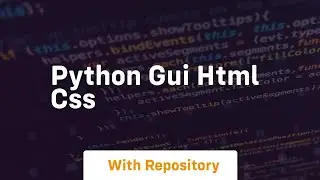 python gui html css