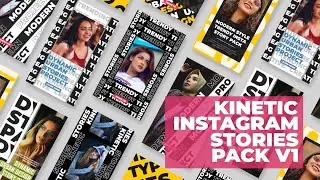 Kinetic Instagram Stories FCPX ( Final Cut Pro X Template )