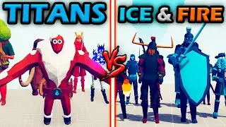 GIANT UNITS TEAM vs ICE & FIRE - Totally Accurate Battle Simulator | TABS