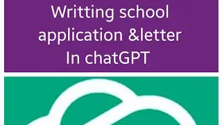 writing school application &letter in chatGPT||AI chatbot|| chatgpt for school and college students