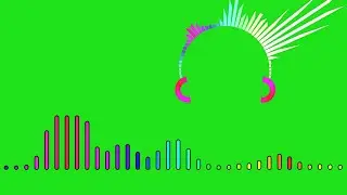 New Green Screen Audio Spectrum Visualizer HD 2020 | Headphone Visuvalizer With Neon Bars