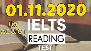 IELTS READING PRACTICE TEST 2020 WITH ANSWERS | 01.11.2020