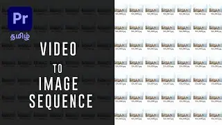 How to Convert Video Into JPG Image Sequence in Premiere Pro | Tamil Tutorial | Premiere Pro Tamil