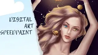 Art of the naked goddess of the solar system (speedpaint)/ Арт аголенай багіні Сонечнай сістэмы.