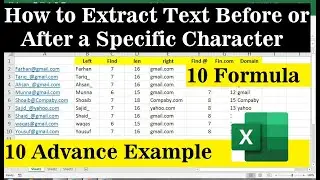 How to Extract Text Before or After a Specific Character in excel