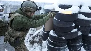 Тренировка морских пехотинцев Северного флота по армейской тактической стрельбе