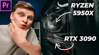 CREATORS PC: RYZEN 5950X + RTX 3090 Premiere Pro Live Playback & Benchmarks [Matte ⚫ build]